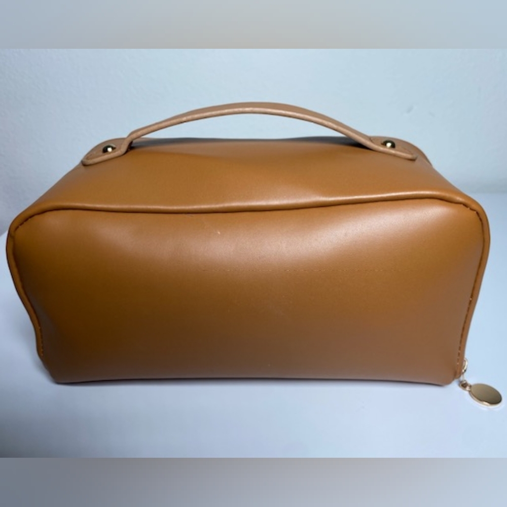 Brown cosmetic bag